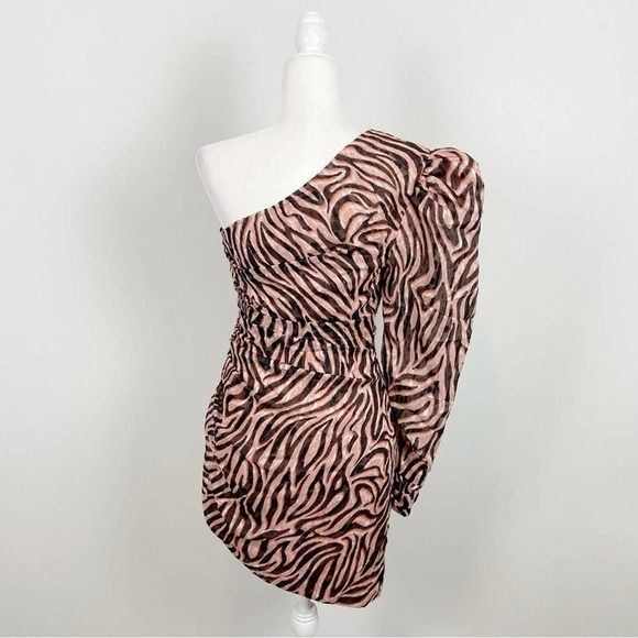 Dundas x Revolve Norma Mini Dress Natural Zebra Size S - Picture 7 of 15